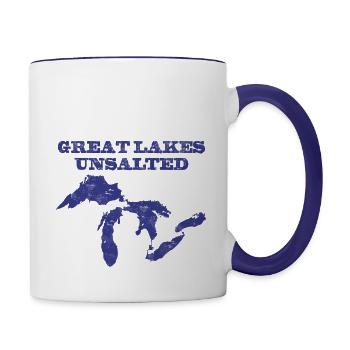Great Lakes Unsalted - Contrast Coffee Mug - white/cobalt blue - Right