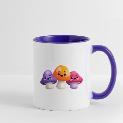 Colorful Mushroom Companions - Contrast Coffee Mug