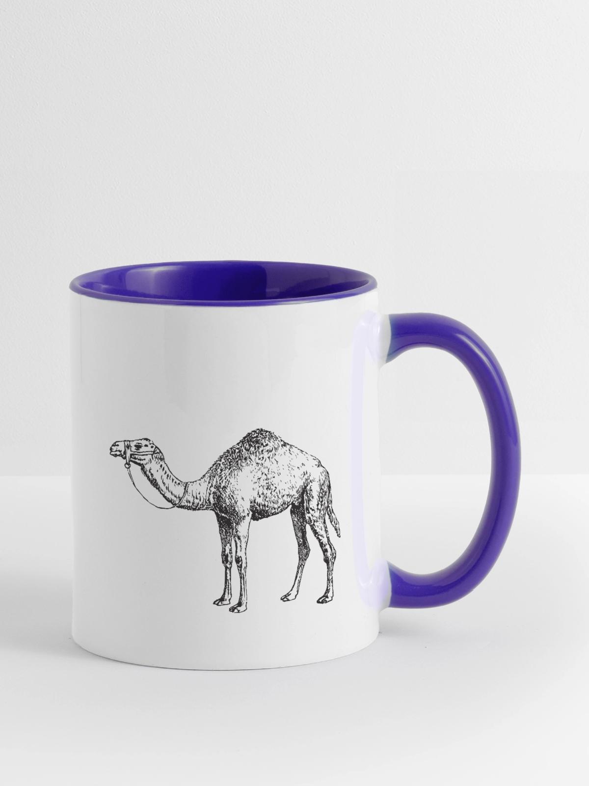 Camel T-Shirt - Contrast Coffee Mug - white/cobalt blue - Right