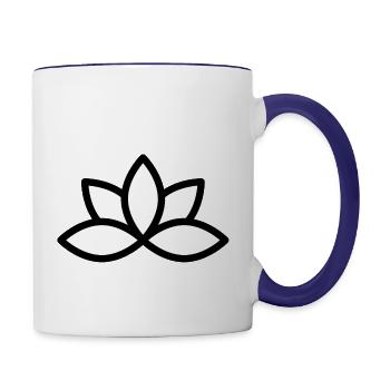 Yogi Girl music - Contrast Coffee Mug - white/cobalt blue - Right