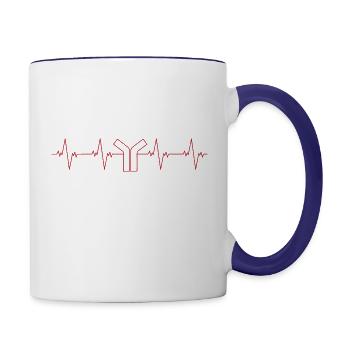 YUGO heartbeat - Contrast Coffee Mug - white/cobalt blue - Right