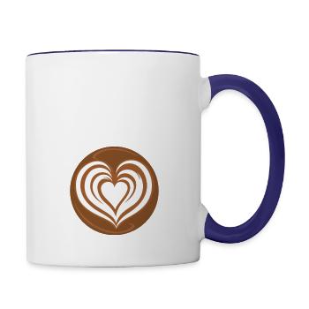 Latte Artist Coffee Barista - Contrast Coffee Mug - white/cobalt blue - Right