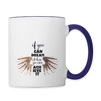 Dream - Contrast Coffee Mug - white/cobalt blue - Right