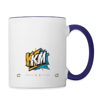 Geometric Harmony - Contrast Coffee Mug - white/cobalt blue - Right