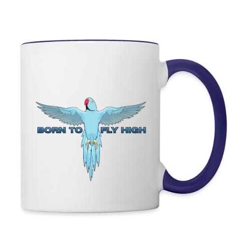 Blue Born To Fly High PNG Logo - Contrast Coffee Mug