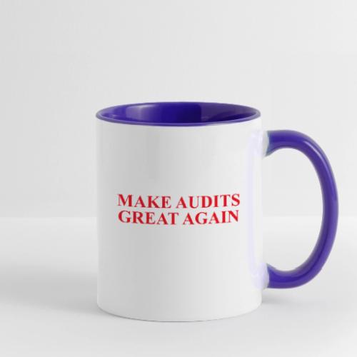 MAGA Make Audits Great Again (red text) - Contrast Coffee Mug