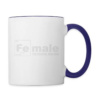 FEMALE IM ORIGINAL - Contrast Coffee Mug - white/cobalt blue - Right