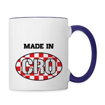 Made in Croatia - Contrast Coffee Mug - white/cobalt blue - Right