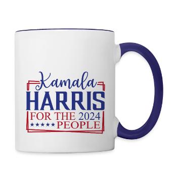 Kamala Harris For the People Democratic Campaign - Contrast Coffee Mug - white/cobalt blue - Right