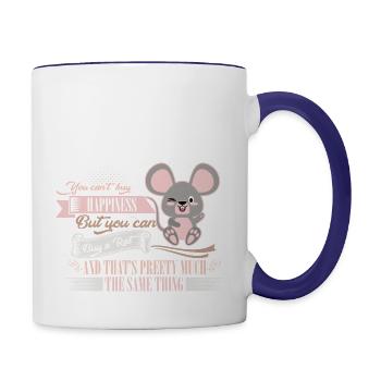 Hamster Rat Rodent Mouse Mouse - Contrast Coffee Mug - white/cobalt blue - Right