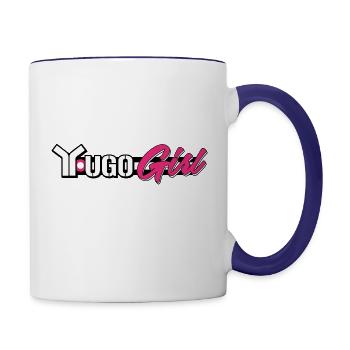 YU GO Girl! - Contrast Coffee Mug - white/cobalt blue - Right