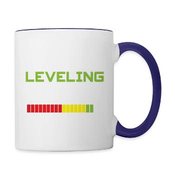 Leveling Up - Contrast Coffee Mug - white/cobalt blue - Right