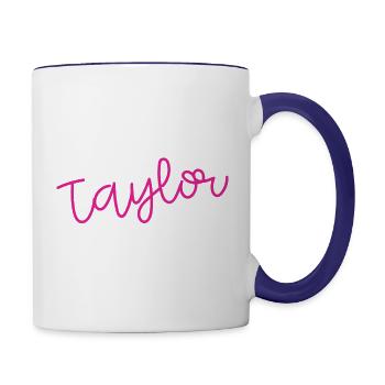 Neon World - Contrast Coffee Mug - white/cobalt blue - Right