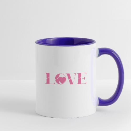 Pink love mug - Contrast Coffee Mug
