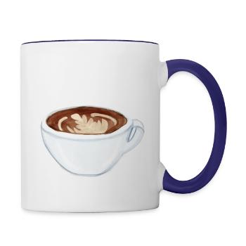 Latte Art - Contrast Coffee Mug - white/cobalt blue - Right