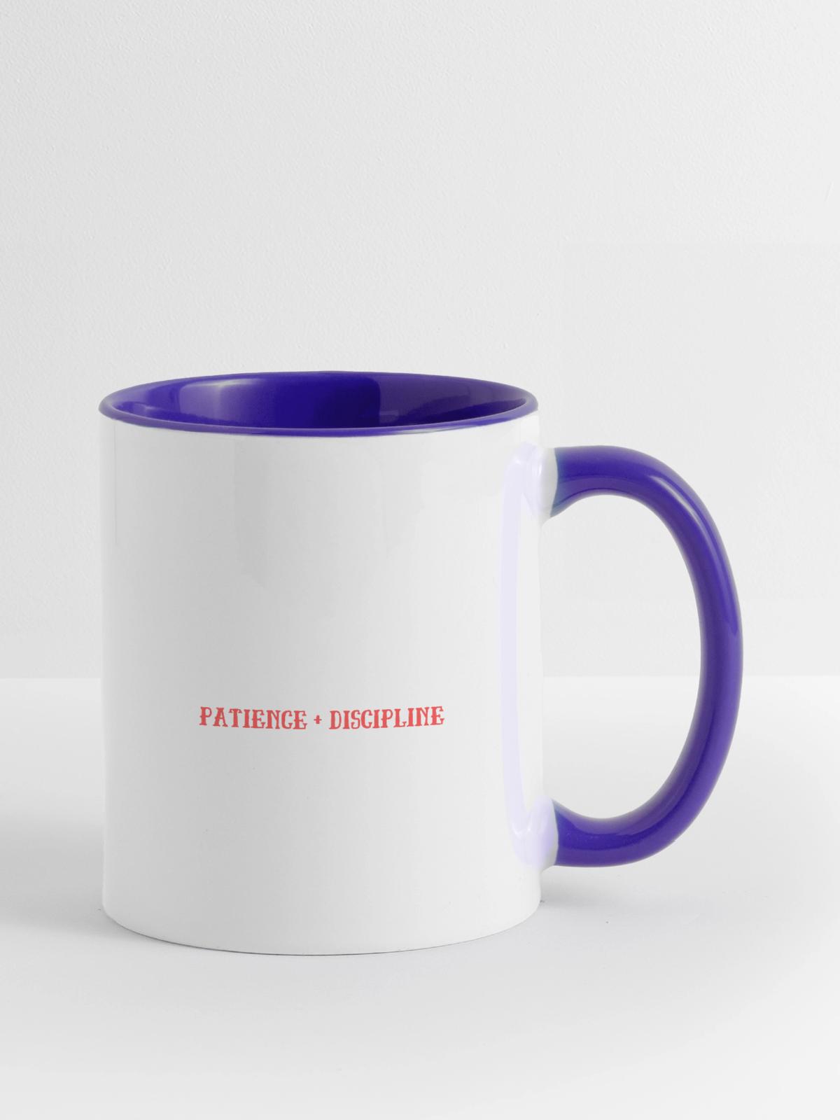 Comfy trading - Contrast Coffee Mug - white/cobalt blue - Right