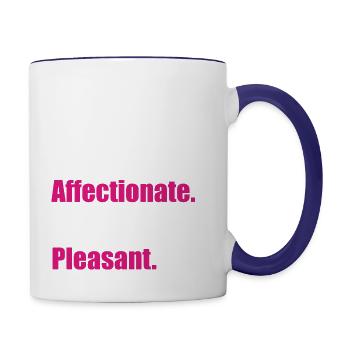 Be Affectionate Become More Loving - Contrast Coffee Mug - white/cobalt blue - Right