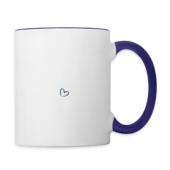 Live laugh love - Contrast Coffee Mug - white/cobalt blue - Right