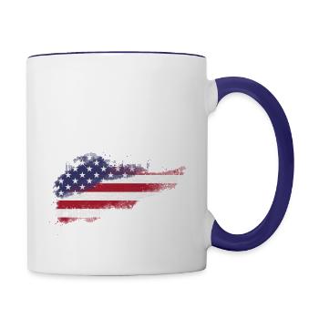Puerto Rico Is Not A Floating Island of Garbage - Contrast Coffee Mug - white/cobalt blue - Right