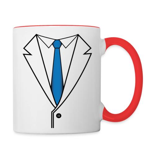 Suit with Blue Tie - Contrast Coffee Mug