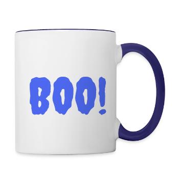 Boo! - Contrast Coffee Mug - white/cobalt blue - Right