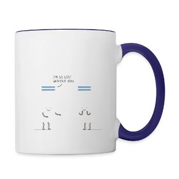 Socks Love - Contrast Coffee Mug - white/cobalt blue - Right