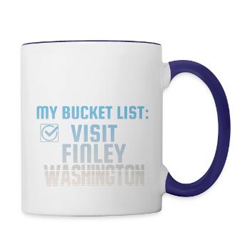 Finley Washington Bucket List Home Town - Contrast Coffee Mug - white/cobalt blue - Right