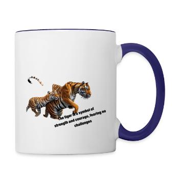 Fierce Guardian - Contrast Coffee Mug - white/cobalt blue - Right
