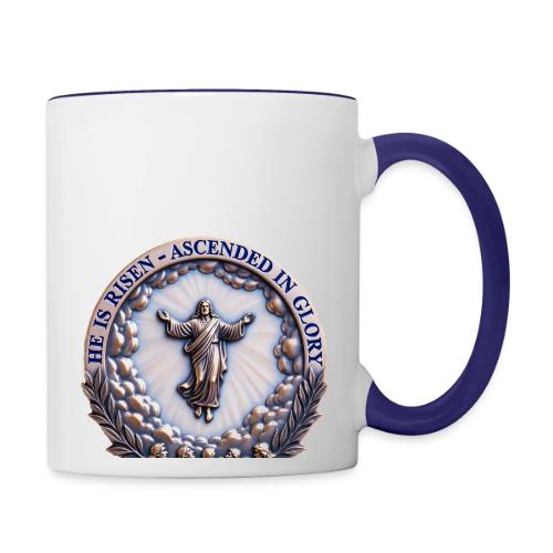 He Is Risen Ascended In Glory T Shirt, Gift - Contrast Coffee Mug