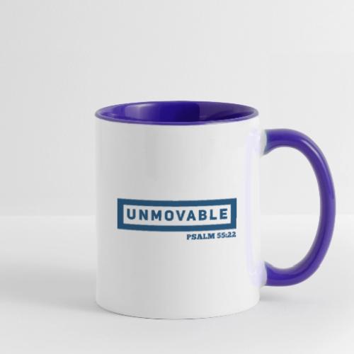 Unmovable: Psalm 55:22 - Contrast Coffee Mug