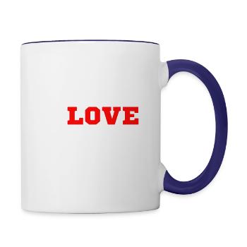 i love bladee - Contrast Coffee Mug - white/cobalt blue - Right