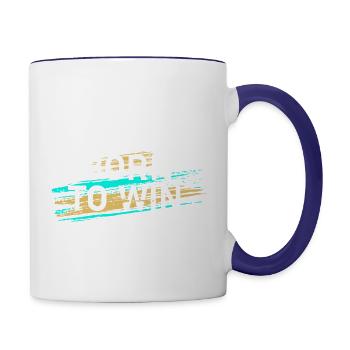 I Am Born To Win - Contrast Coffee Mug - white/cobalt blue - Right