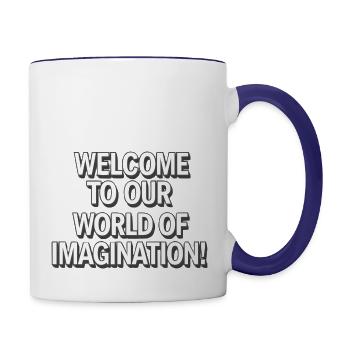 Bold Sans-Serif Font White Text with Shadow Effect - Contrast Coffee Mug - white/cobalt blue - Right