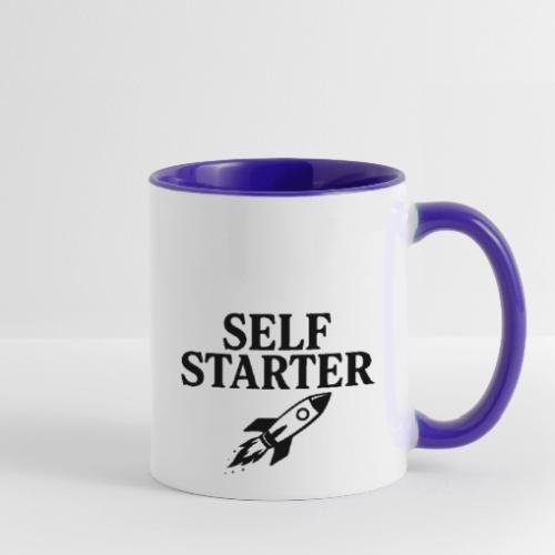 Self Starter Rocket Motivation Shirt - Contrast Coffee Mug