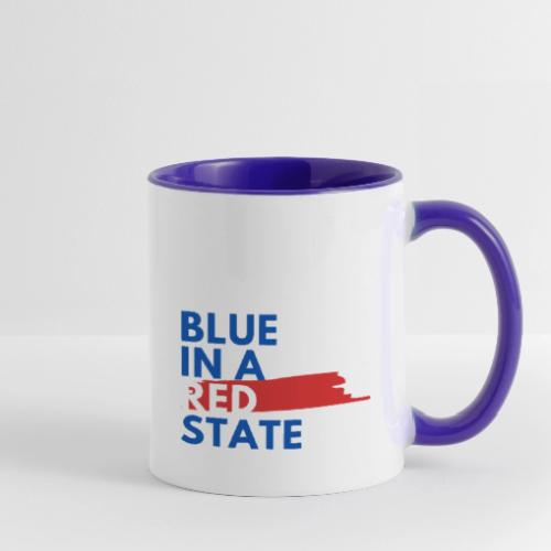 Blue in a red state - Vote Blue - Contrast Coffee Mug