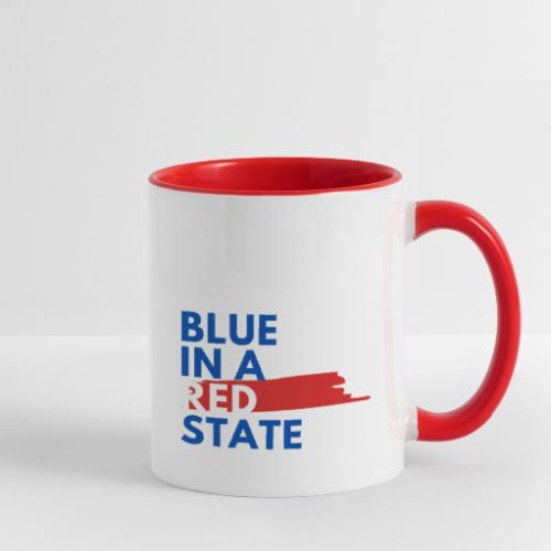 Blue in a red state - Vote Blue - Contrast Coffee Mug