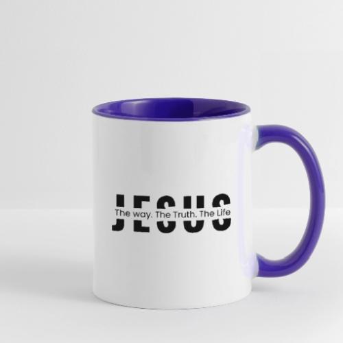Jesus the Truth and the Life Bible Verse Merch - Contrast Coffee Mug
