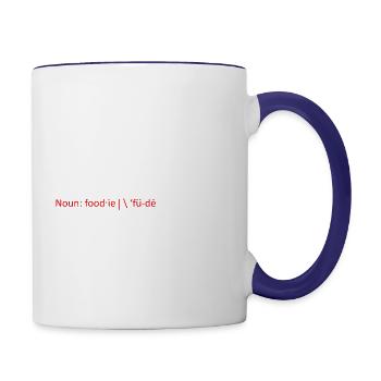 Foodie Definition Funny - Contrast Coffee Mug - white/cobalt blue - Right