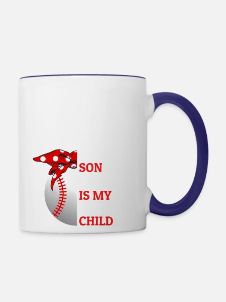 My Son In Law Is My Favorite Child Baseball Lover - Contrast Coffee Mug - white/cobalt blue