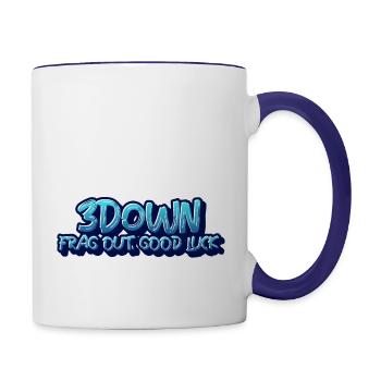 3DOWN spray - Contrast Coffee Mug - white/cobalt blue - Right