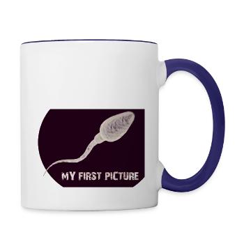 FIRST PICTURE - Contrast Coffee Mug - white/cobalt blue - Right