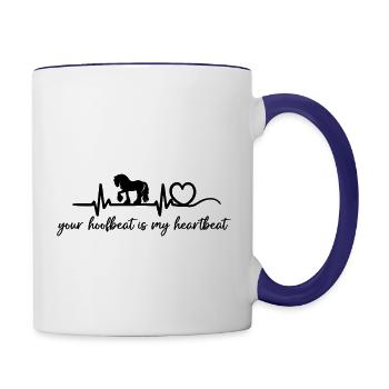 your hoofbeat is my heartbeat Tinker - Contrast Coffee Mug - white/cobalt blue - Right