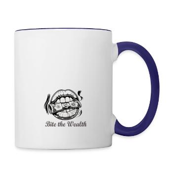 The wealth - Contrast Coffee Mug - white/cobalt blue - Right