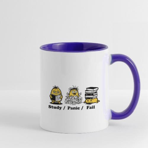Funny Student Study Panic Fail Back To School - Contrast Coffee Mug