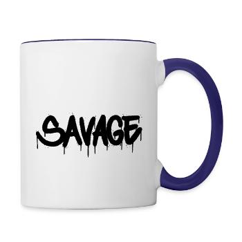 Savage - Contrast Coffee Mug - white/cobalt blue - Right