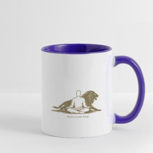 Silence Builds Kings Meditation Lion - Contrast Coffee Mug