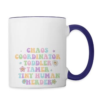 Chaos Coordinator Toddler - Contrast Coffee Mug - white/cobalt blue - Right