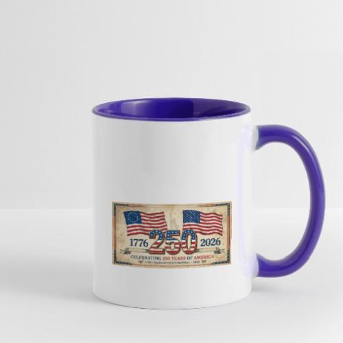 USA 250th Anniversary Flags Emblem - Contrast Coffee Mug