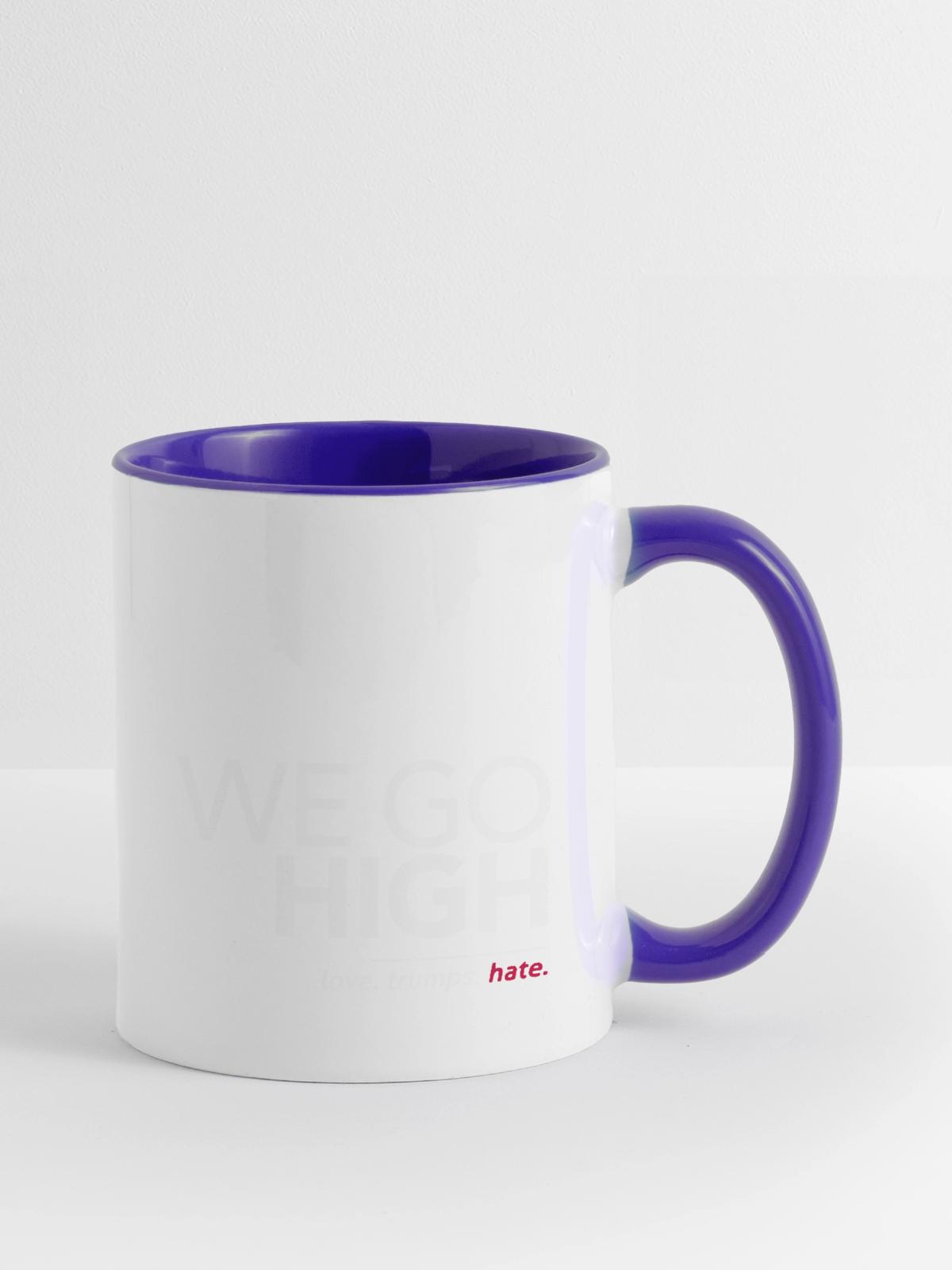 We Go High - Contrast Coffee Mug - white/cobalt blue - Right