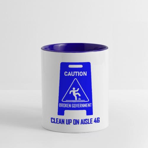 Broken Government 46 Blue - Contrast Coffee Mug